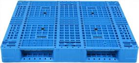 img 4 attached to Пластиковый поддон APOLLOLIFT с 4-сторонним входом, грузоподъемность 8800 фунтов, длина 39,5 дюйма, ширина 47,4 дюйма, высота 6 дюймов, синяя легкая стойка
