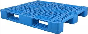 img 3 attached to APOLLOLIFT Plastic Pallet With 4 Way Entry, 8800 Lbs Capacity, 39.5" Length, 47.4" Width, 6" Height,Blue Lightweight Rackable