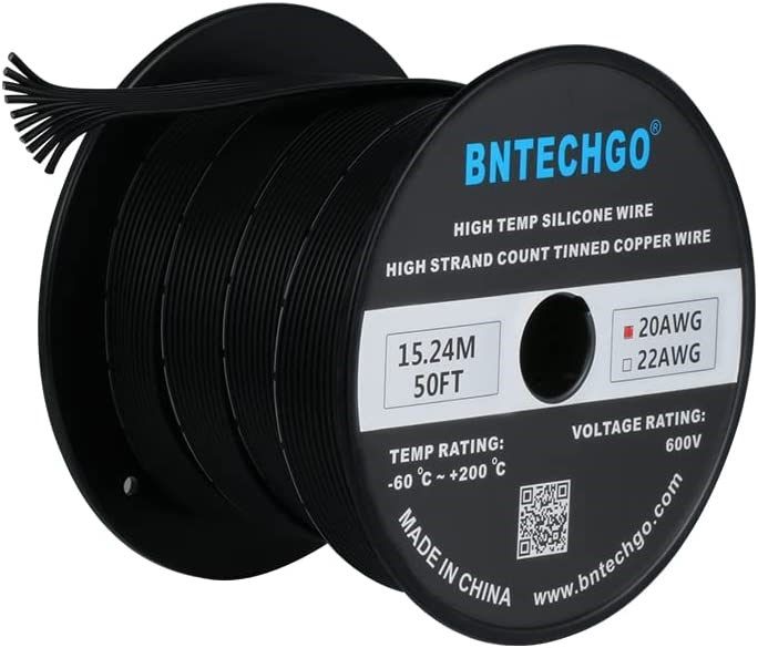 BNTECHGO 6 Gauge Silicone Wire 25 ft Red and 25 ft Black Flexible 6 AWG  3200 Strands of 0.08mm tinned Copper Wire