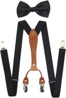 🎩 jaifei elastic wedding suspenders with bowtie men's accessories - ties, cummerbunds & pocket squares логотип