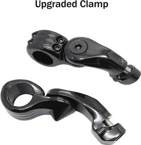 img 1 attached to 🏍️ [New Generation] Black Highway Footpegs for Touring Street Glide Road Glide Road King Electra Glide with 1.25 inch Engine Guard