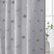linen blended curtains semi sheer window curtain drapes for bedroom living room textured linen rod pocket casual curtains 2 panels, privacy and light reducing, 52" w x 95" l, pompom - grey logo