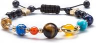 explore the universe in style: fesciory women's solar system bracelet with natural stone beads - perfect gifts for girls logo