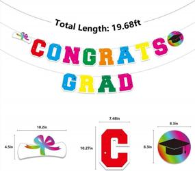 img 2 attached to 2022 Colorful Letters Graduation Banner - Congrats Graduation Banner For Any Grade Level - Graduation Party Supplies And Decorations