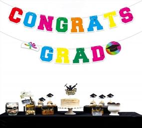 img 1 attached to 2022 Colorful Letters Graduation Banner - Congrats Graduation Banner For Any Grade Level - Graduation Party Supplies And Decorations