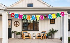 img 3 attached to 2022 Colorful Letters Graduation Banner - Congrats Graduation Banner For Any Grade Level - Graduation Party Supplies And Decorations