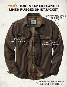 img 1 attached to Experience Unmatched Comfort And Style With Legendary Whitetails Men'S Journeyman Shirt Jacket