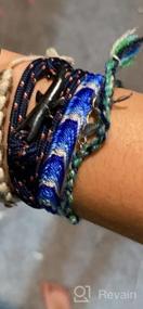 img 5 attached to Stylish Gun Black Alloy Shark Tail Hook Bracelet with Colorful Rope Link: Perfect Fashion Accessory