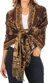 img 4 attached to Sakkas 16126 Patterned Colored Pashmina Women's Accessories : Scarves & Wraps