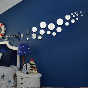 img 2 attached to Set Of 28 Silver Circle Wall Stickers For DIY Living Room/Bedroom Decoration With Mirrored Finish - Aooyaoo Solid Circles