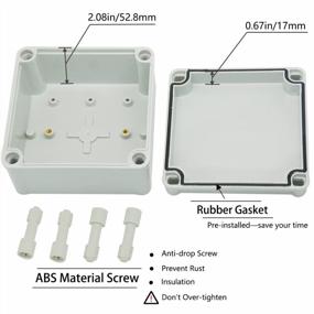 img 2 attached to Zulkit Junction Box ABS Plastic Dustproof Waterproof IP67 Junction Boxes Universal Electrical Project Enclosure Durable DIY Electronic Project Box Grey 4.92 X 4.92 X 2.95 Inch (125 X 125 X 75 Mm)