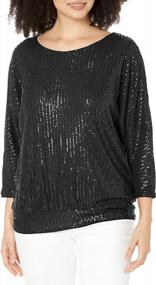 img 4 attached to Get Ready To Sparkle: JASAMBAC Women'S Glitter Cold Shoulder Party Tops