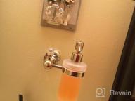 img 1 attached to Golden Brass Wall Mounted Liquid Soap Dispenser With Glass Bottle And 6.8 Oz Capacity - Ideal For Bathroom And Lavatory - OWOFAN HK-38K review by Greg Hammett
