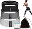 get toned and sculpted with 3 pack of non-slip fabric resistance bands for legs and butt - perfect for women's workouts! logo