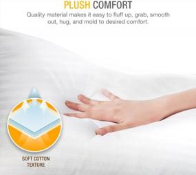 img 1 attached to DreamNorth Premium Gel Pillow Loft (Pack Of 2) Luxury Plush Soft Bed Pillows For Home + Hotel Collection [Good For Side And Back Sleeper] Cotton Cover Dust Resistant & Hypoallergenic - Standard Size