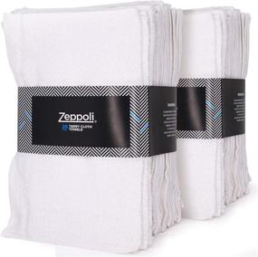 img 4 attached to 🚗 Zeppoli Auto Shop & Car Wash Towels - 50 Pack - 100% Pure White Cotton - Commercial Grade and Absorbent - 14 x 17 Inches - Versatile Cleaning Cloths for Auto, Home, and Bathroom Use