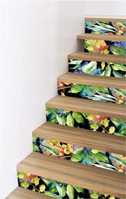img 2 attached to 17.7In X 118In Peel & Stick Wallpaper - Tropical Leaves W/Lemon Fruits Black/Green/Yellow | HAOKHOME 93147