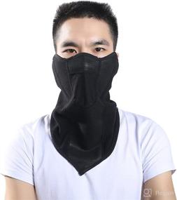 img 1 attached to UV Protective Winter Ski Mask with Fleece Ear Warmer - Ideal Face Cover for Men in Cold Weather