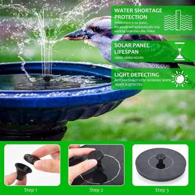 img 3 attached to Free Standing Solar Powered Water Fountain Pump With 7 Nozzles For Garden, Pond, Pool, And Backyard, Portable Floating Solar Fountain Bird Bath Pump