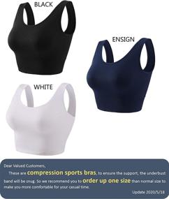 img 1 attached to COMFY BRA Seamless Racerback 2P Black Women's Clothing at Lingerie, Sleep & Lounge