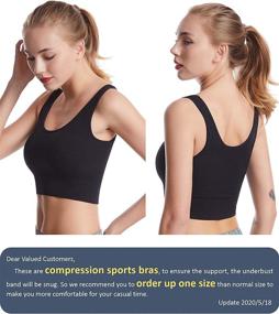 img 2 attached to COMFY BRA Seamless Racerback 2P Black Women's Clothing at Lingerie, Sleep & Lounge