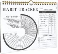 motivational lamare habit tracker calendar with spiral binding - daily habit journal and goal board - goal setting journal for productivity and workouts - inspirational tool for successful habits logo