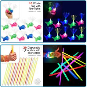 img 1 attached to S SWIRLLINE Glow In The Dark Party Favors - 70 PCS Bulk Toys For Kids Party Favors Goodie Bags Stuffers - Light Up Accessories For Halloween Christmas Birthday Party Supplies