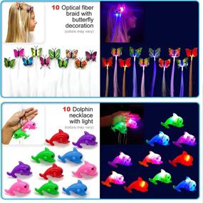 img 2 attached to S SWIRLLINE Glow In The Dark Party Favors - 70 PCS Bulk Toys For Kids Party Favors Goodie Bags Stuffers - Light Up Accessories For Halloween Christmas Birthday Party Supplies