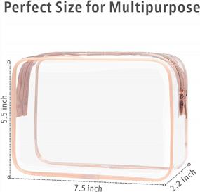 img 2 attached to 3 Pack TSA Approved Clear Toiletry Bag - Quart Size Carry On Airport Airline Compliant Makeup Cosmetic Bags For Women Men By Packism