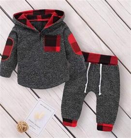 img 2 attached to Festive And Cozy: Boys' Christmas Clothing Set With Hoodie Top And Pants
