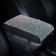 💎 seg direct diamond auto center console cover with memory foam armrest cushion pad, adorned with colorful bling crystal rhinestones, seat box cover for a wide range of vehicles including suvs, trucks, and cars логотип