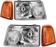 high-quality autosaver88 headlight assembly with π large amber corner lights for 2001-2011 ford ranger logo