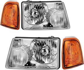 img 4 attached to High-Quality AUTOSAVER88 Headlight Assembly with 🚙 Large Amber Corner Lights for 2001-2011 Ford Ranger