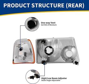 img 2 attached to High-Quality AUTOSAVER88 Headlight Assembly with 🚙 Large Amber Corner Lights for 2001-2011 Ford Ranger
