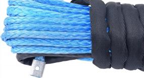 img 2 attached to Blue 3/8“*100Feet Synthetic Winch Rope,Winch Cable,Winch Line For ATV Truck SUV Electric Winch