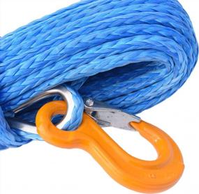 img 3 attached to Blue 3/8“*100Feet Synthetic Winch Rope,Winch Cable,Winch Line For ATV Truck SUV Electric Winch