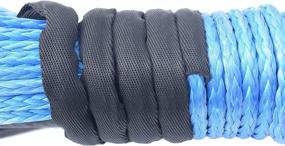 img 1 attached to Blue 3/8“*100Feet Synthetic Winch Rope,Winch Cable,Winch Line For ATV Truck SUV Electric Winch