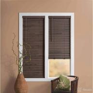 🪟 powersellerusa achim home furnishing cordless gii luna 2-inch slat mahogany venetian blinds - 29x64 size логотип