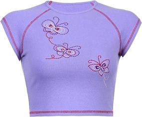 img 1 attached to 👚 Fashionable Graphic Clothing: Trendy Tops, Tees & Blouses for Girls' Aesthetic Fashion