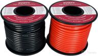 🔌 kvizty 16 gauge silicone wire - 100ft flexible red and black automotive wire - high temp, 252-strand 16awg copper conductor логотип