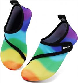 img 4 attached to Kids Water Shoes Boys Girls Quick Dry Aqua Socks Beach Swim Outdoor Sports