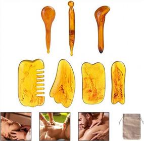 img 4 attached to Experience Deep Muscle Relief And Rejuvenated Skin With Satisfounder Gua Sha Scraping Massage Tool Set