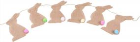 img 4 attached to Happy Easter Decorations - Rabbit & Carrot Bunting Garland Party Favors By Juxia
