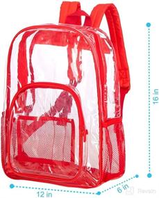 img 1 attached to Translucent Bagpack for Women and Men: A Sturdy and Stylish Clear Bookbag