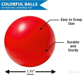 img 3 attached to 🔴 Vibrant Multi-Colored Ball Set for Pound A Ball Baby Hammering & Pounding Toys - Tough, Unbreakable Plastic Balls Ideal for Toddler Pound A Ball Toy & Baby Ball Drop Toys - Set of 6 Balls