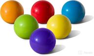 🔴 vibrant multi-colored ball set for pound a ball baby hammering & pounding toys - tough, unbreakable plastic balls ideal for toddler pound a ball toy & baby ball drop toys - set of 6 balls logo