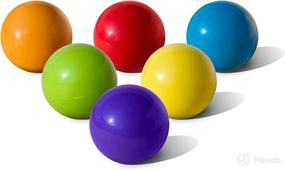 img 4 attached to 🔴 Vibrant Multi-Colored Ball Set for Pound A Ball Baby Hammering & Pounding Toys - Tough, Unbreakable Plastic Balls Ideal for Toddler Pound A Ball Toy & Baby Ball Drop Toys - Set of 6 Balls