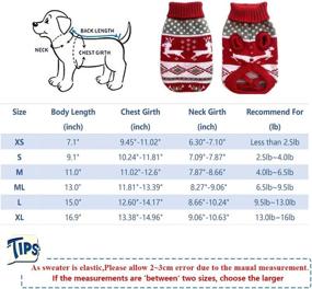 img 2 attached to 🐾 Stylish Vehomy Dog Christmas Sweaters: Cozy Winter Knitwear for Pets – Reindeer, Snowflake, and Argyle Patterns for Kitty, Puppy, and Cat
