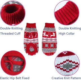 img 3 attached to 🐾 Stylish Vehomy Dog Christmas Sweaters: Cozy Winter Knitwear for Pets – Reindeer, Snowflake, and Argyle Patterns for Kitty, Puppy, and Cat
