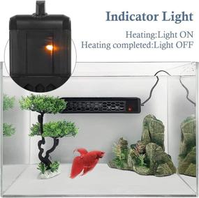 img 1 attached to 🐠 HITOP PTC Adjustable Aquarium Heater: Sturdy Fish Tank Heater with Protective Cover - Ideal for Fresh/Saltwater Fish/Turtle Tank up to 120 Gallons, 100W/200W/300W/400W